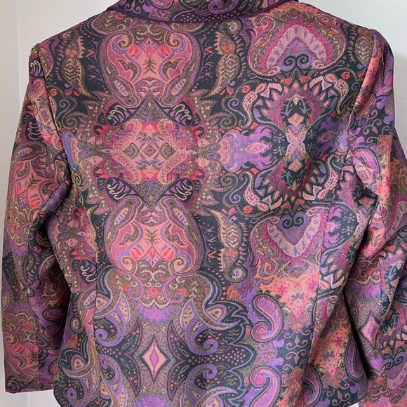 Cato Blazer Size 16 Purple Pink & Black Womens Blazer Womens Causal Suit Jacket - Picture 4 of 4